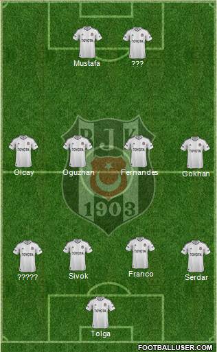 Besiktas JK Formation 2013