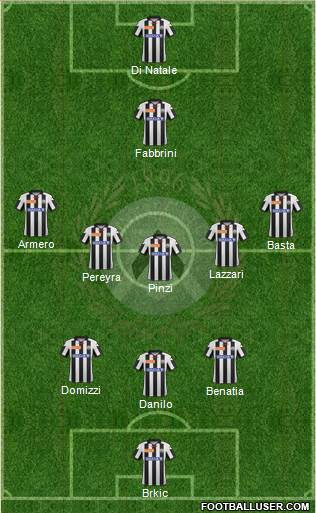 Udinese Formation 2013