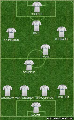 Tottenham Hotspur Formation 2013