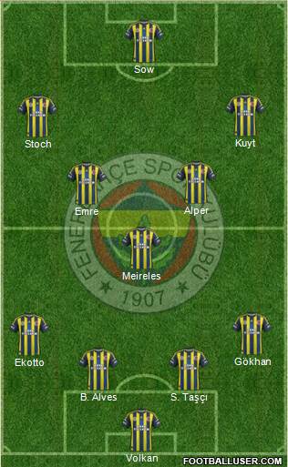 Fenerbahçe SK Formation 2013