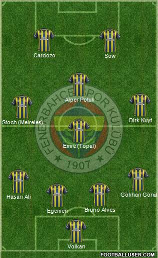 Fenerbahçe SK Formation 2013