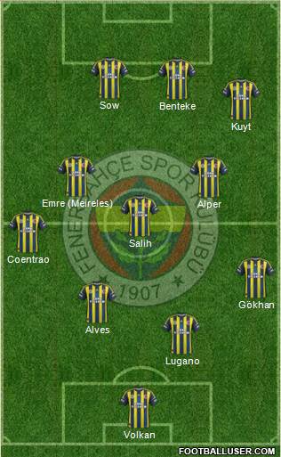 Fenerbahçe SK Formation 2013