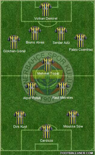 Fenerbahçe SK Formation 2013
