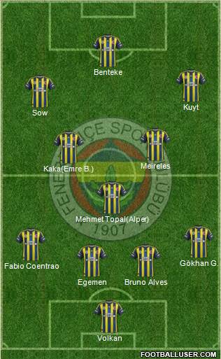 Fenerbahçe SK Formation 2013