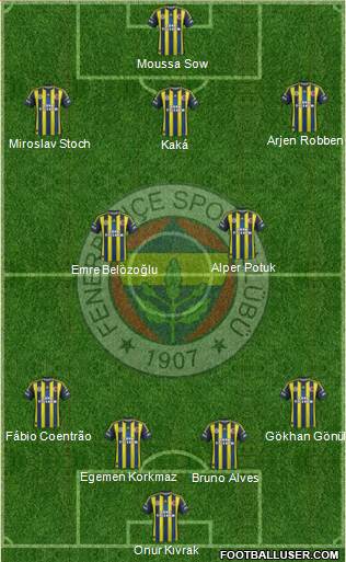 Fenerbahçe SK Formation 2013