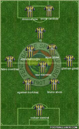 Fenerbahçe SK Formation 2013