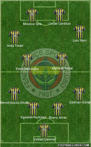 Fenerbahçe SK Formation 2013