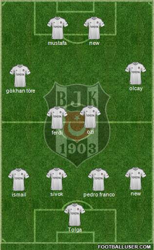 Besiktas JK Formation 2013