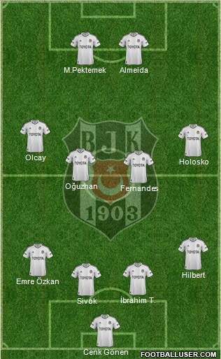 Besiktas JK Formation 2013