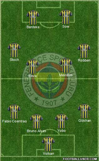 Fenerbahçe SK Formation 2013