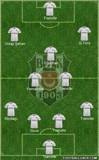 Besiktas JK Formation 2013