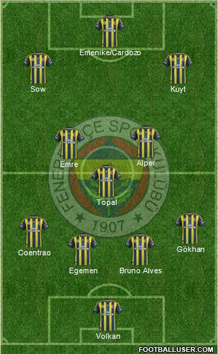 Fenerbahçe SK Formation 2013