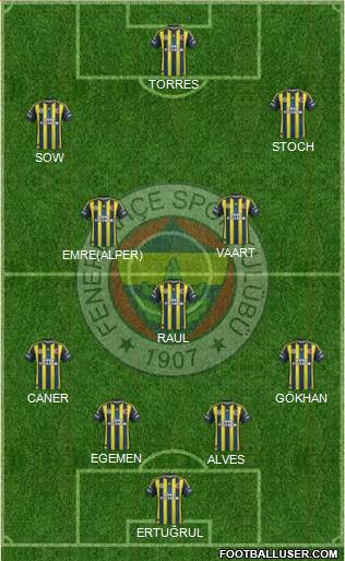 Fenerbahçe SK Formation 2013