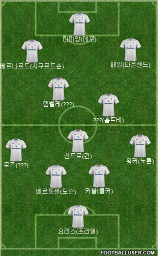 Tottenham Hotspur Formation 2013