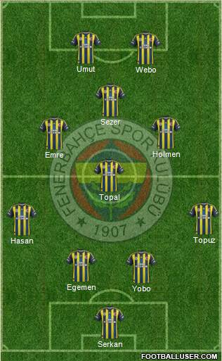 Fenerbahçe SK Formation 2013