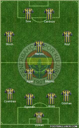 Fenerbahçe SK Formation 2013