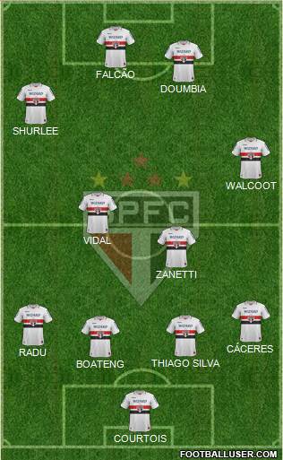 São Paulo FC Formation 2013