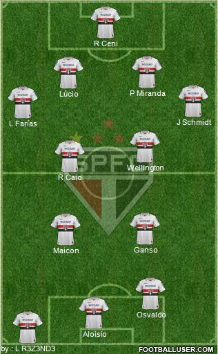 São Paulo FC Formation 2013