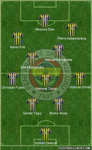 Fenerbahçe SK Formation 2013