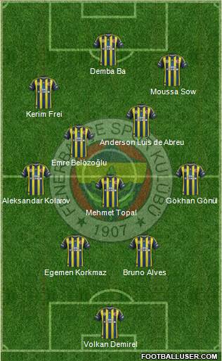 Fenerbahçe SK Formation 2013
