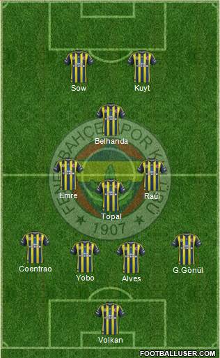 Fenerbahçe SK Formation 2013