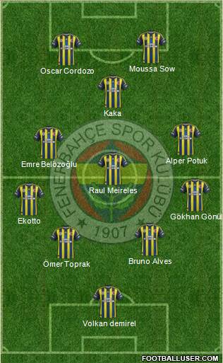 Fenerbahçe SK Formation 2013