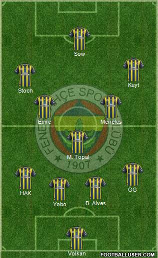 Fenerbahçe SK Formation 2013