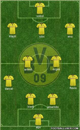 Borussia Dortmund Formation 2013