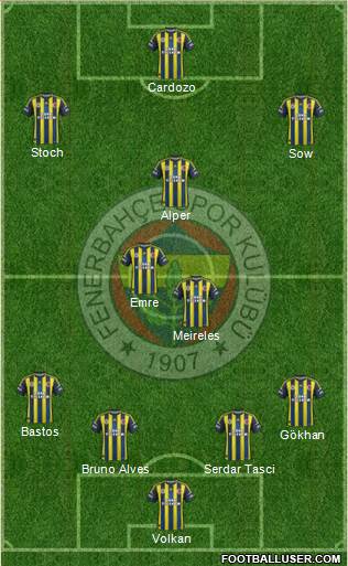 Fenerbahçe SK Formation 2013