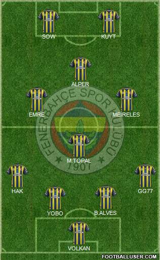Fenerbahçe SK Formation 2013
