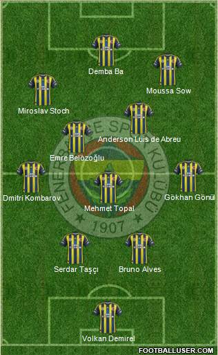 Fenerbahçe SK Formation 2013