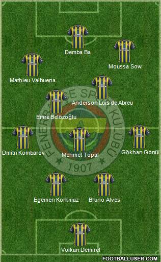 Fenerbahçe SK Formation 2013