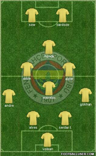 Fenerbahçe SK Formation 2013