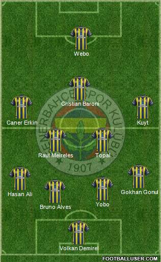 Fenerbahçe SK Formation 2013