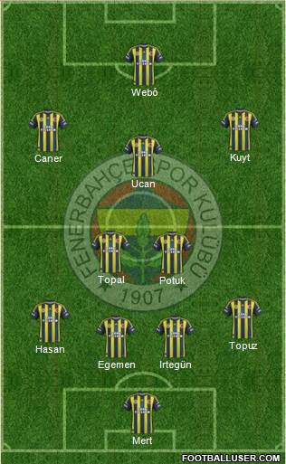 Fenerbahçe SK Formation 2013