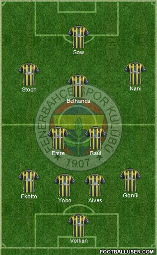Fenerbahçe SK Formation 2013