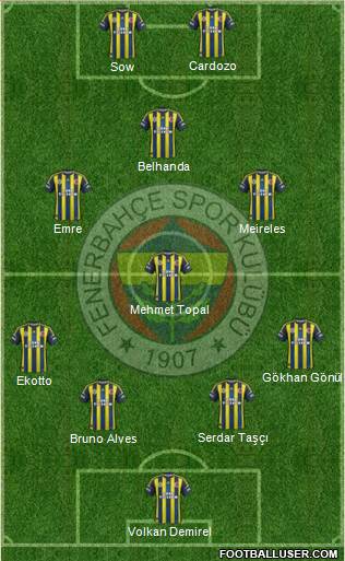 Fenerbahçe SK Formation 2013