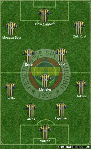 Fenerbahçe SK Formation 2013