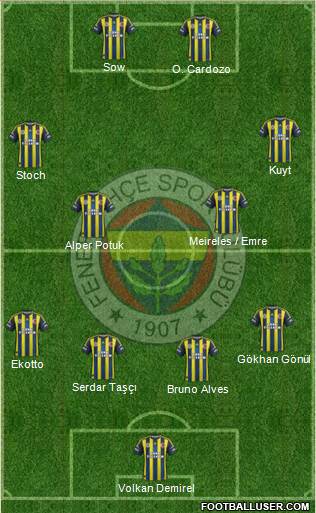 Fenerbahçe SK Formation 2013