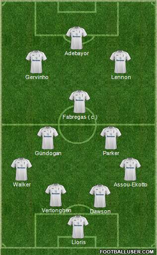 Tottenham Hotspur Formation 2013