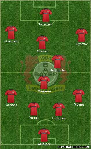 Bayer 04 Leverkusen Formation 2013