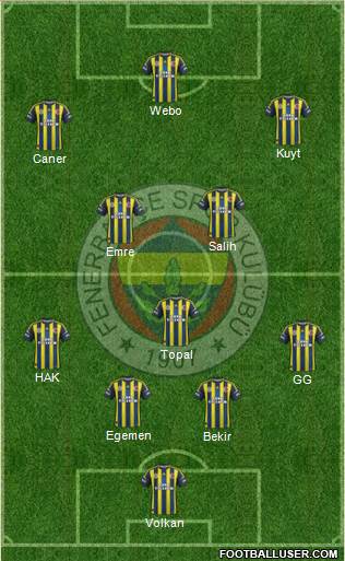 Fenerbahçe SK Formation 2013