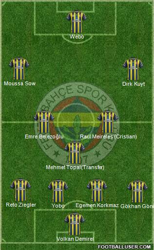 Fenerbahçe SK Formation 2013