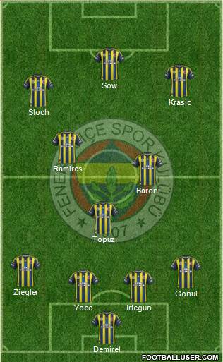 Fenerbahçe SK Formation 2013