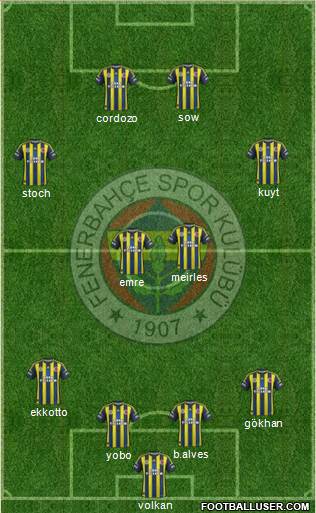 Fenerbahçe SK Formation 2013
