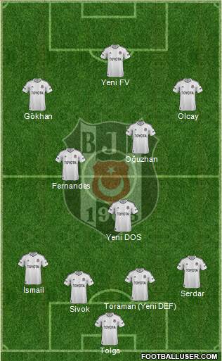 Besiktas JK Formation 2013