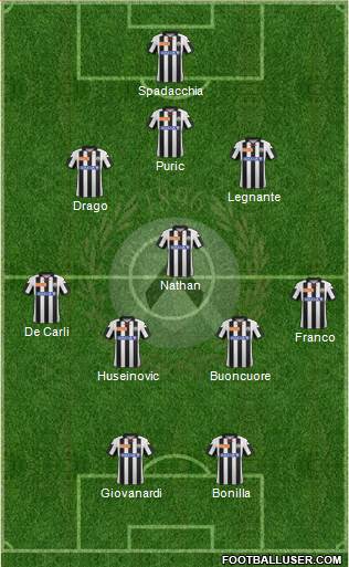 Udinese Formation 2013