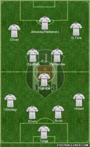 Besiktas JK Formation 2013