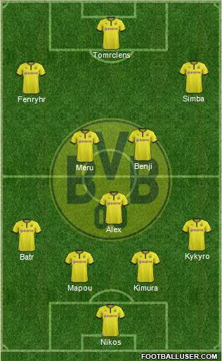 Borussia Dortmund Formation 2013