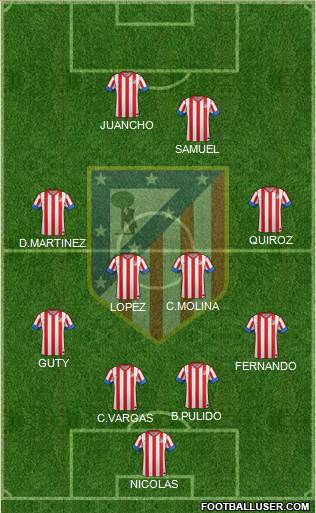 C. Atlético Madrid S.A.D. Formation 2013